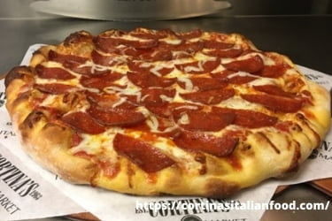 Cortina's Italian Market's Pizza fresh from the oven