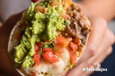 Delicious burrito from Tortilla Jo's