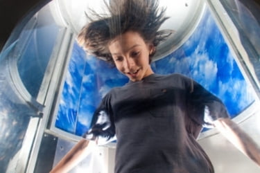 Kid experiencing flying