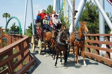 Family having fun at Knott's Berry Farm