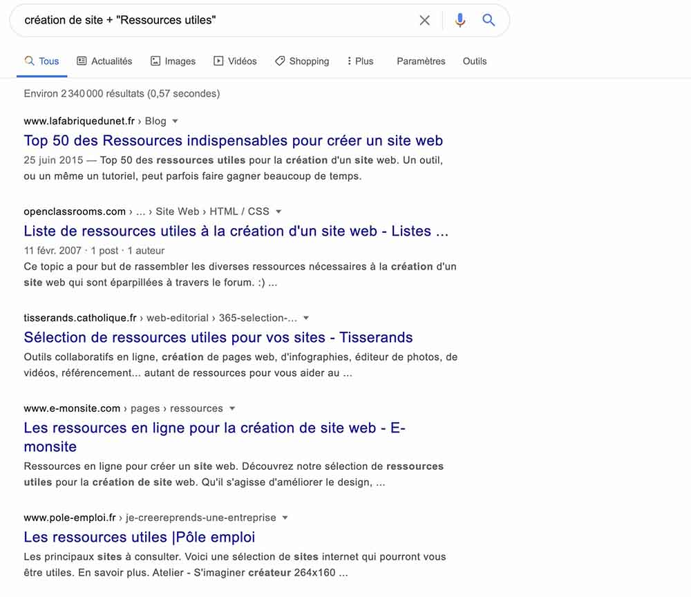 Ressources Backlinks.