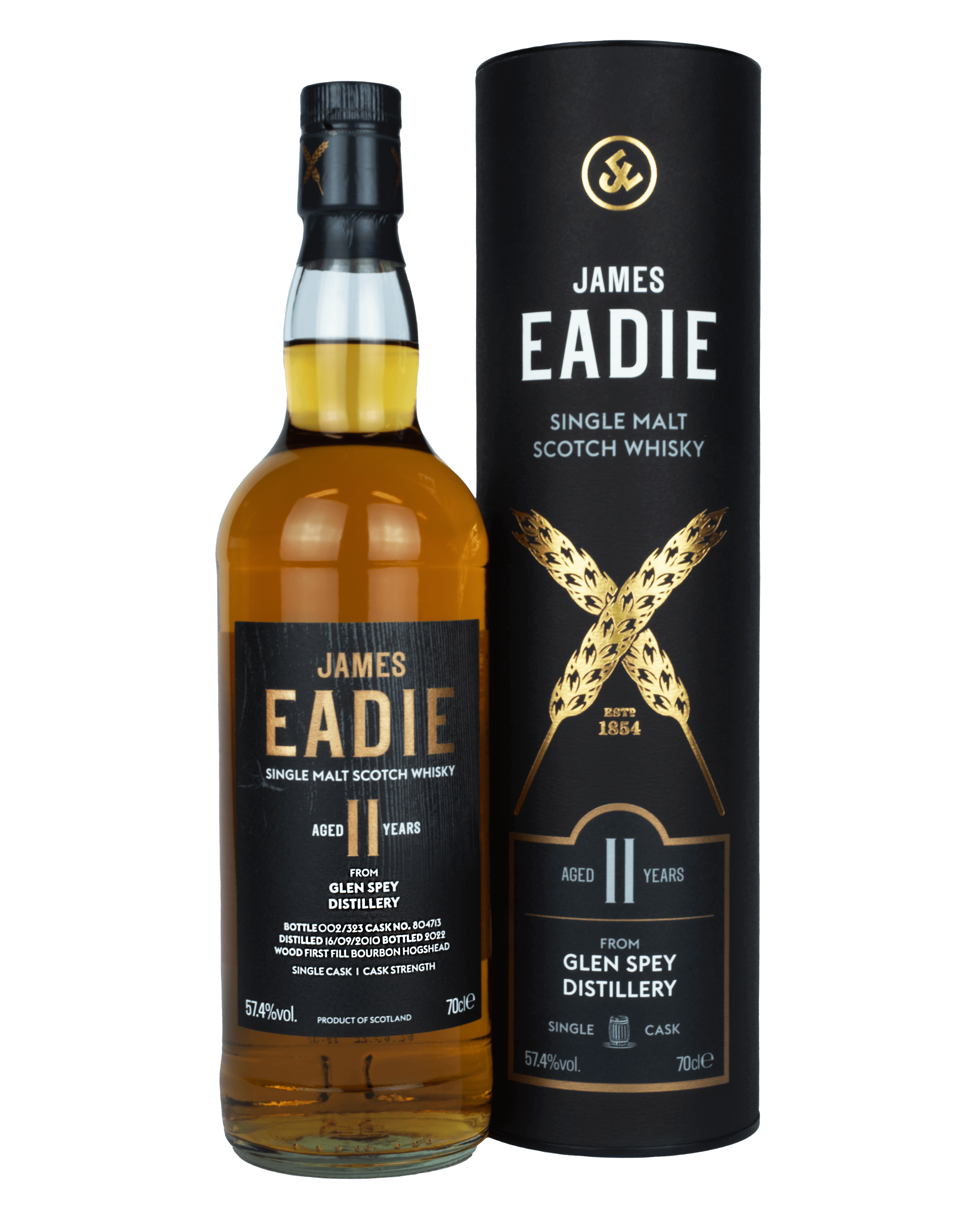 James Eadie - Glen Spey 11 YO - First Fill Bourbon - 57,4% ABV