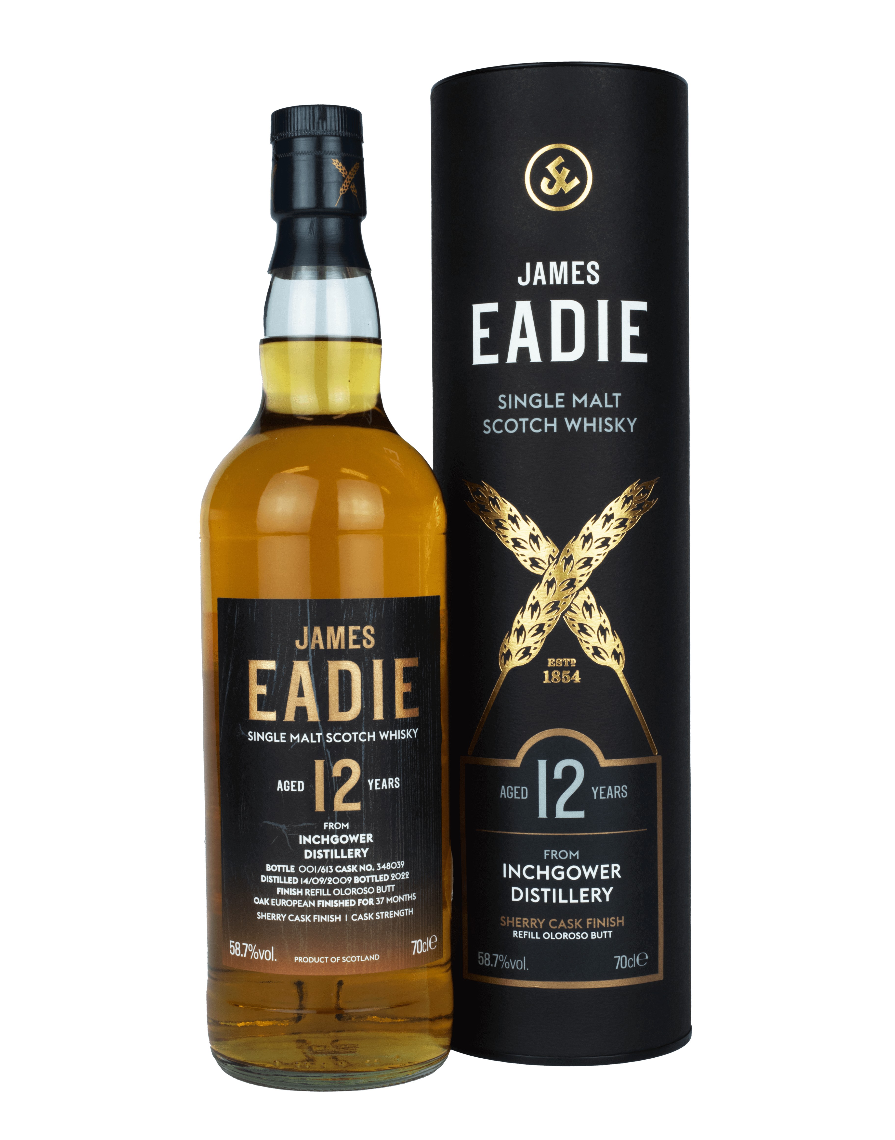 James Eadie - Cask Finish - Inchgower 2009 - 12 YO - 58,7%