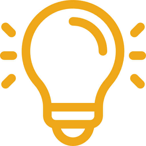 Yellow lightbulb icon