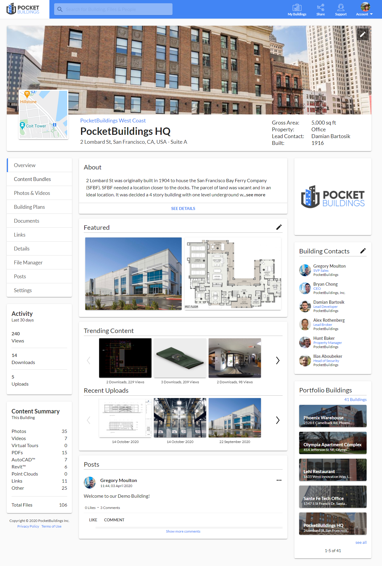 Robust Building Archive of Documentation & Media