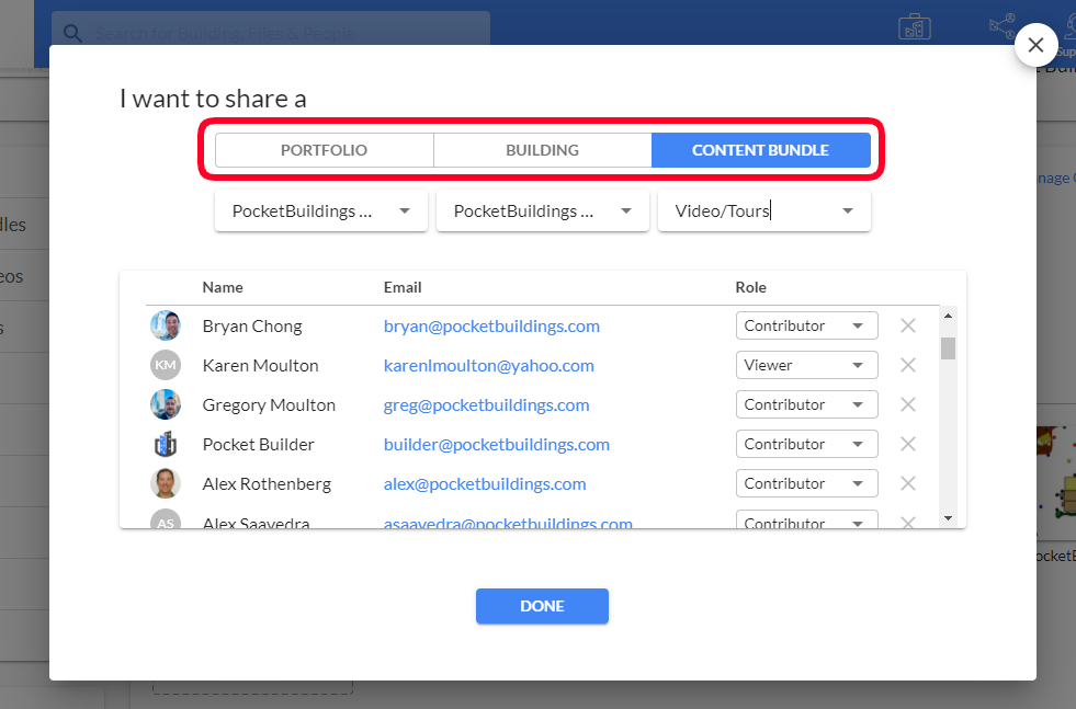 Transfer Building Information to Owner, Tenant, or Portfolio Manager