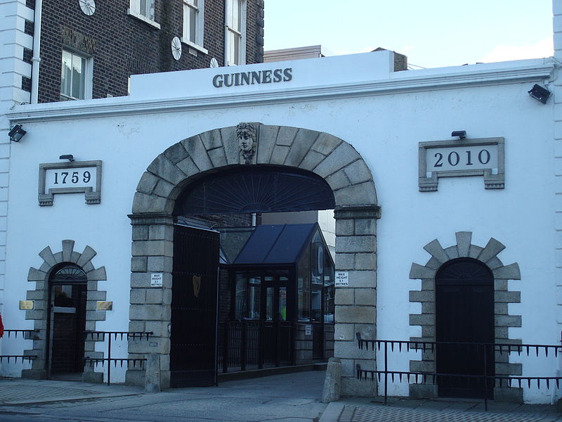 St. James' Gate, the entrance to the Guinness Brewery