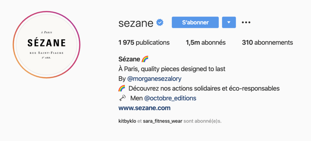 bio instagram