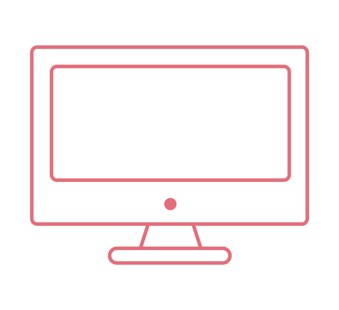 Tela de computador ilustrada em vetor