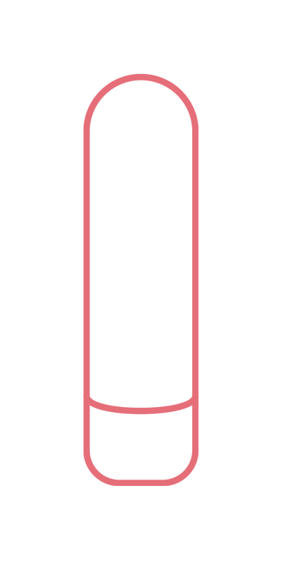 Ilustração do Bullet, vibrador em formato de capsula