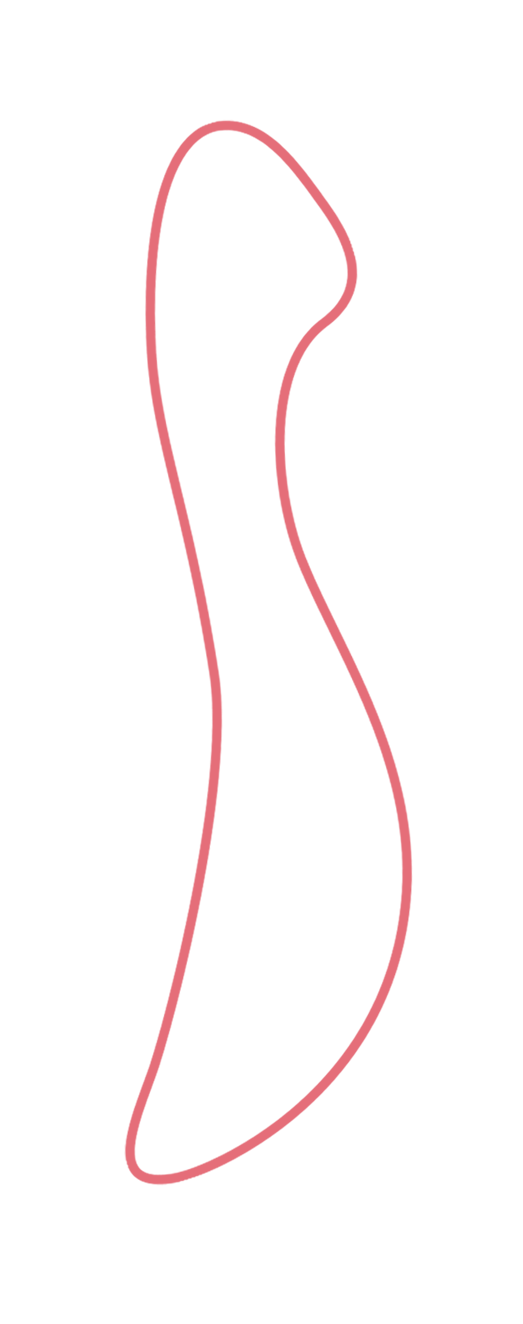 Vibrador em forma de "S", com estímulo para o ponto G