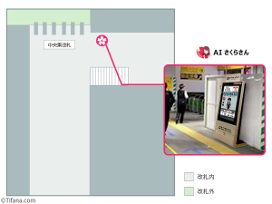 JR東日本渋谷駅 中央東改札内地図