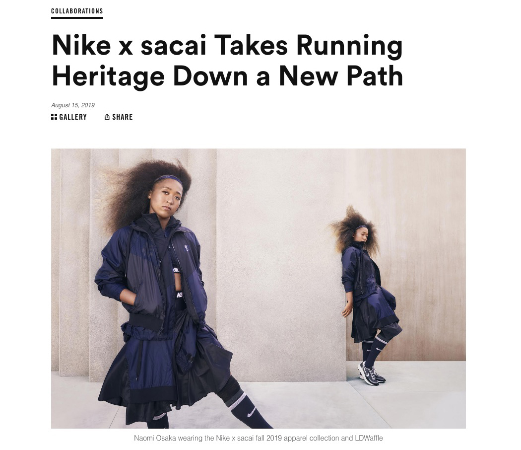 大坂なおみとsacaiが拓く 日本のファッション 着る ことは主張である Elabo