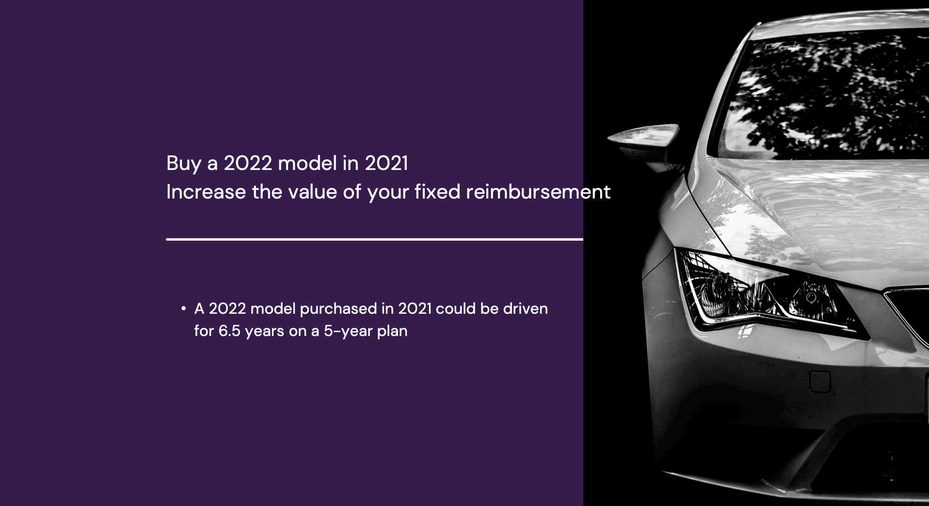 buy a car on a mileage reimbursement program