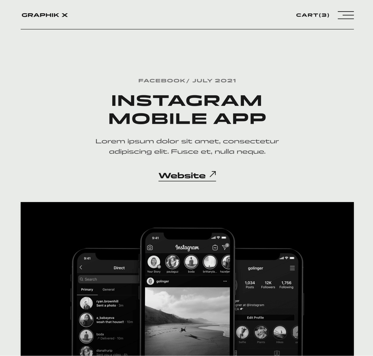 Graphik X flow website template