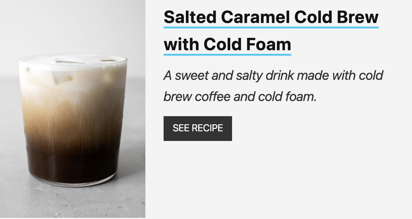 Salted Caramel Cold Brew