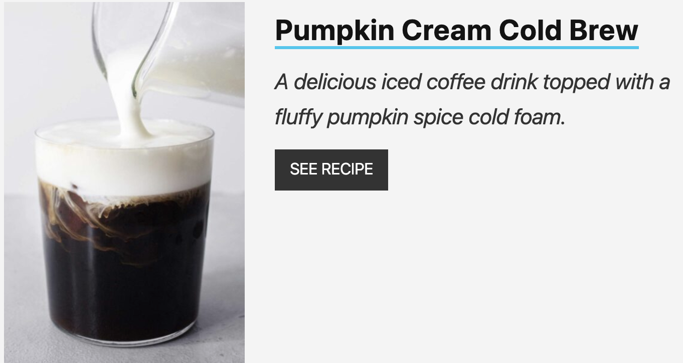 Pumpkin Cold Brew