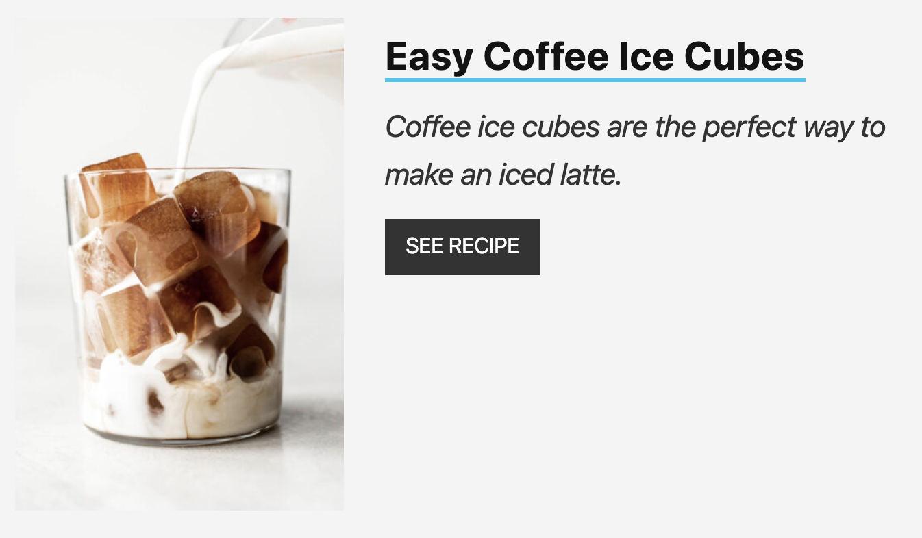 Coffee Ice Cubes