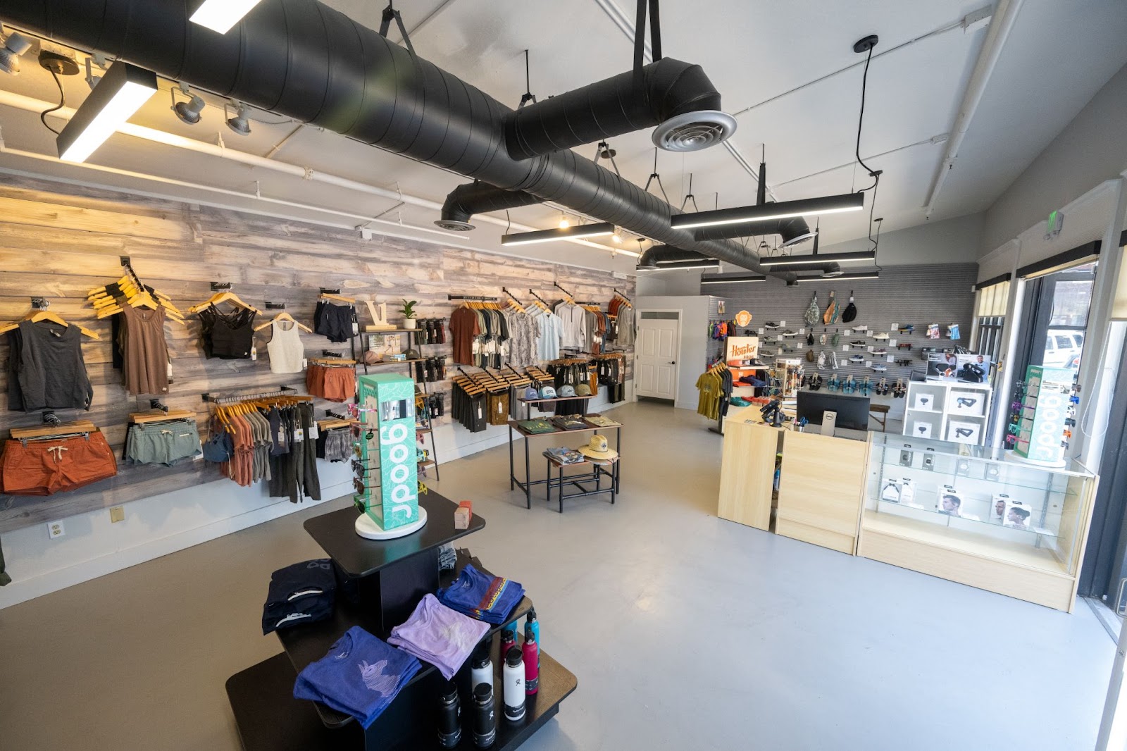 Tahoe Mountain Life store interior showing apparel and accessories.