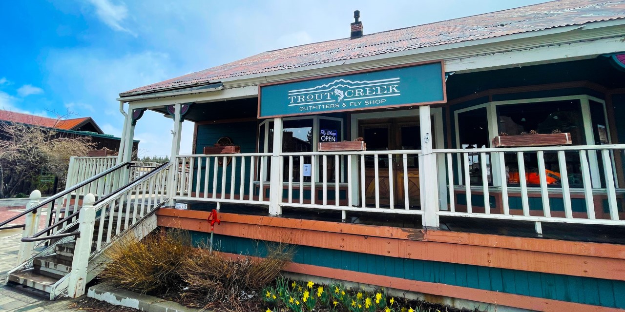 Exterior shot of Trout Creek Outfitters and Fly Shop.
