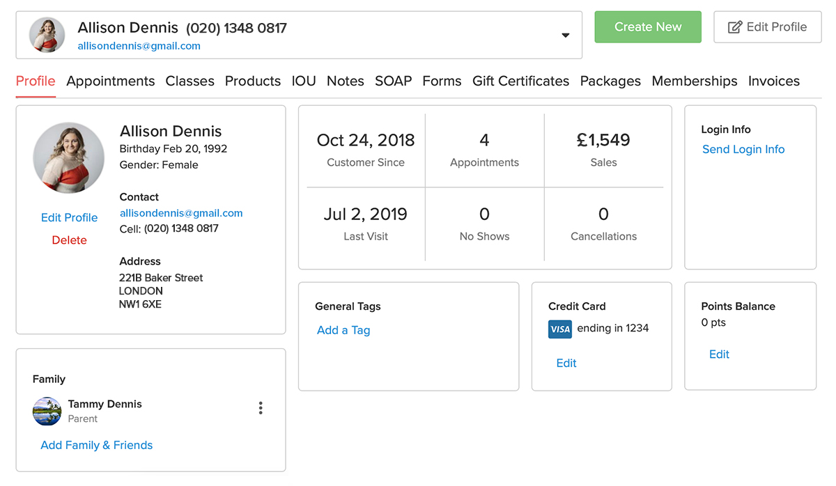 fitness management software with detailed member profiles