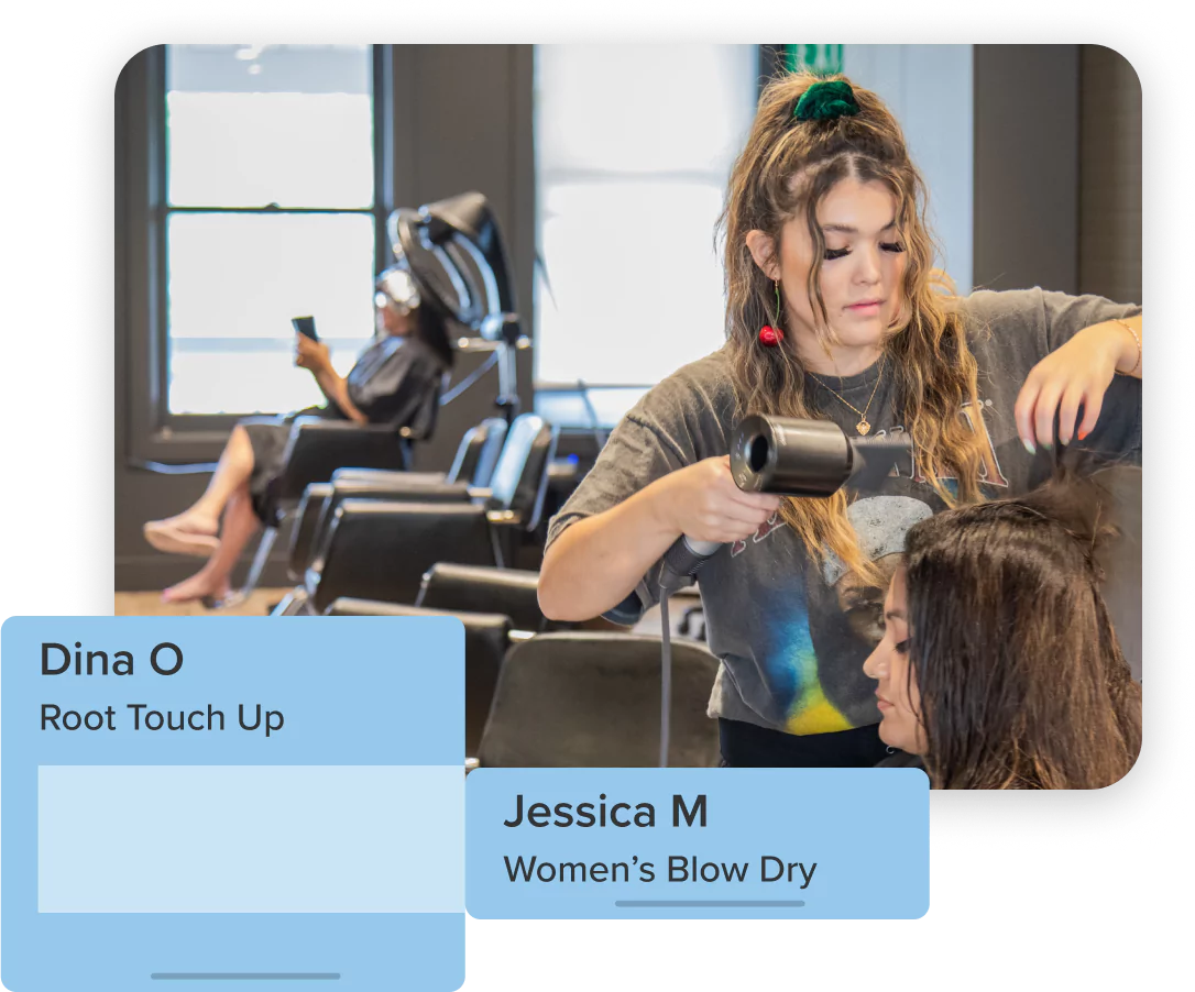 appointment calendar for salons and barbershops on computer and mobile device