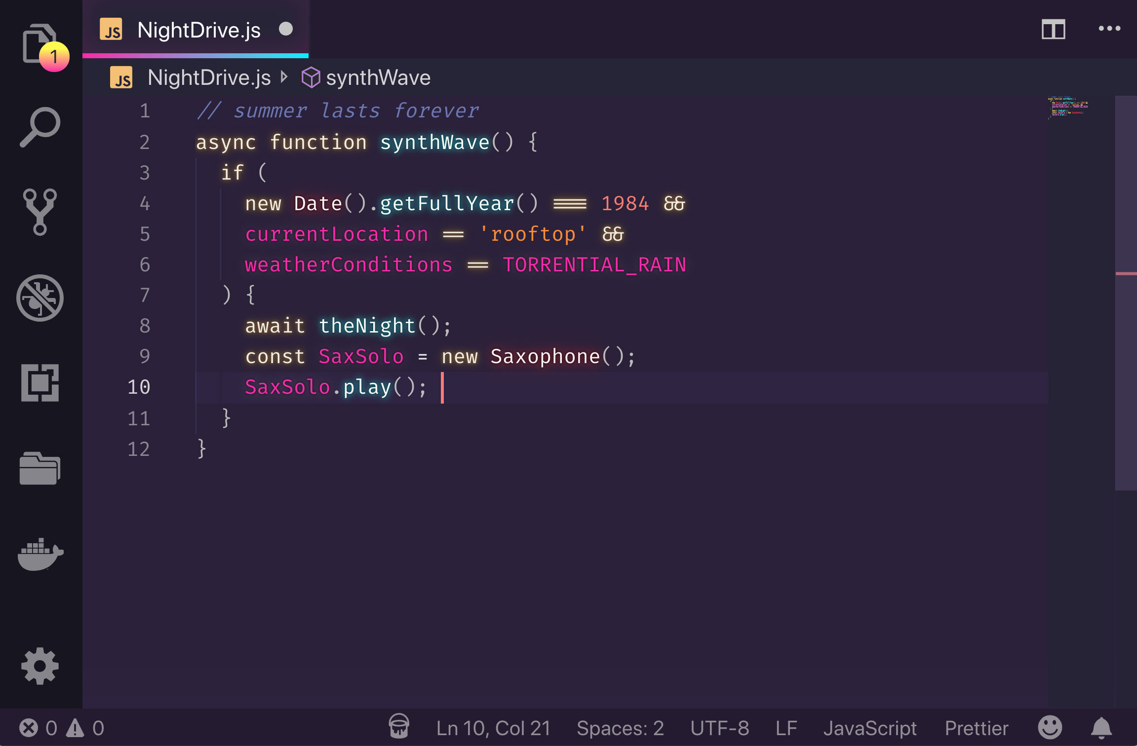 SynthWave for VS Code