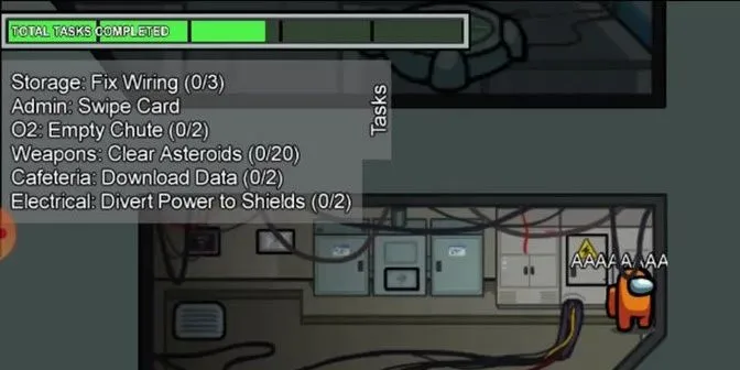 Exemple de l'effet Zeigarnik dans le jeu Among us