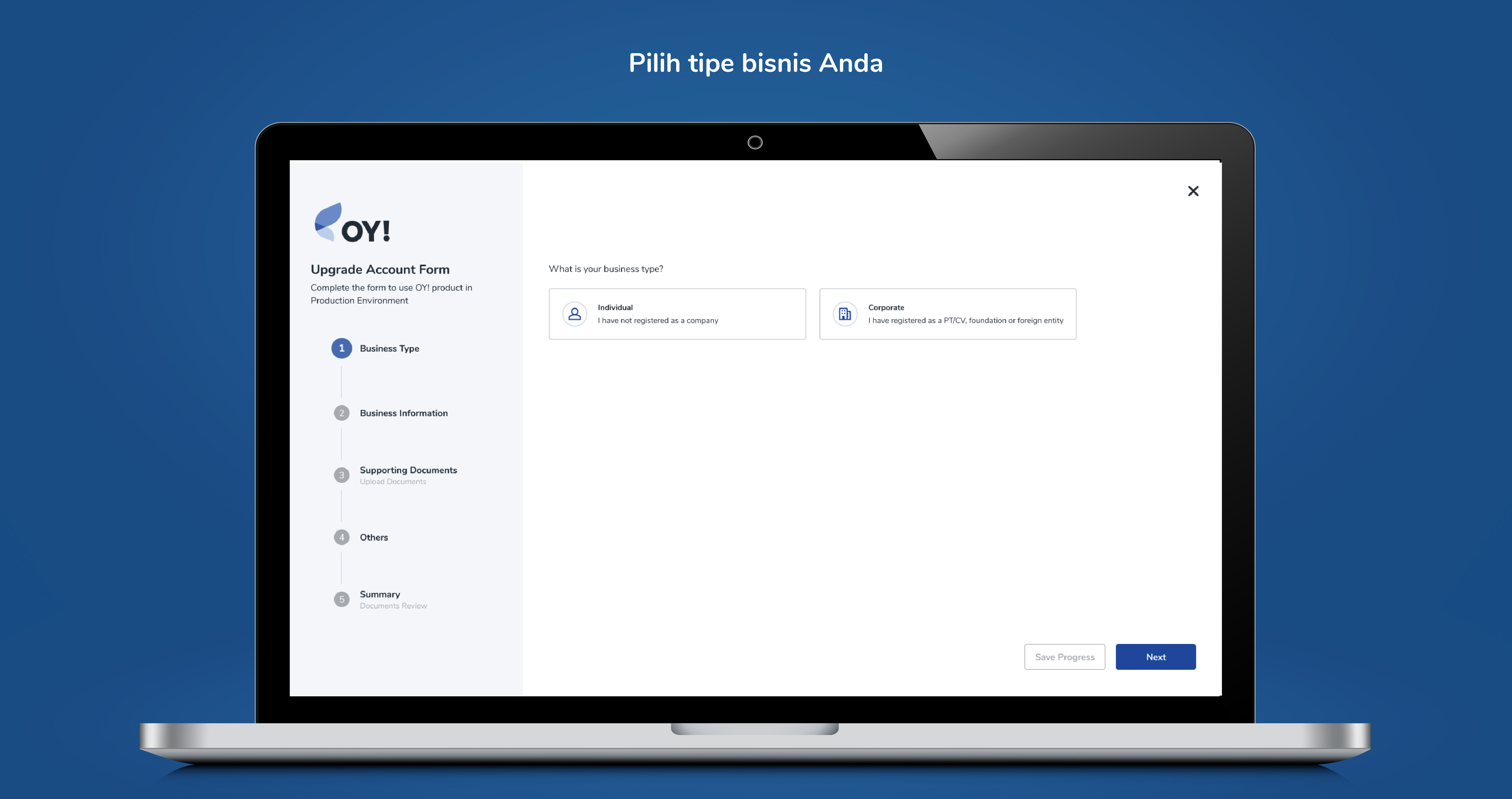 Mudahnya upgrade account di OY! Bisnis