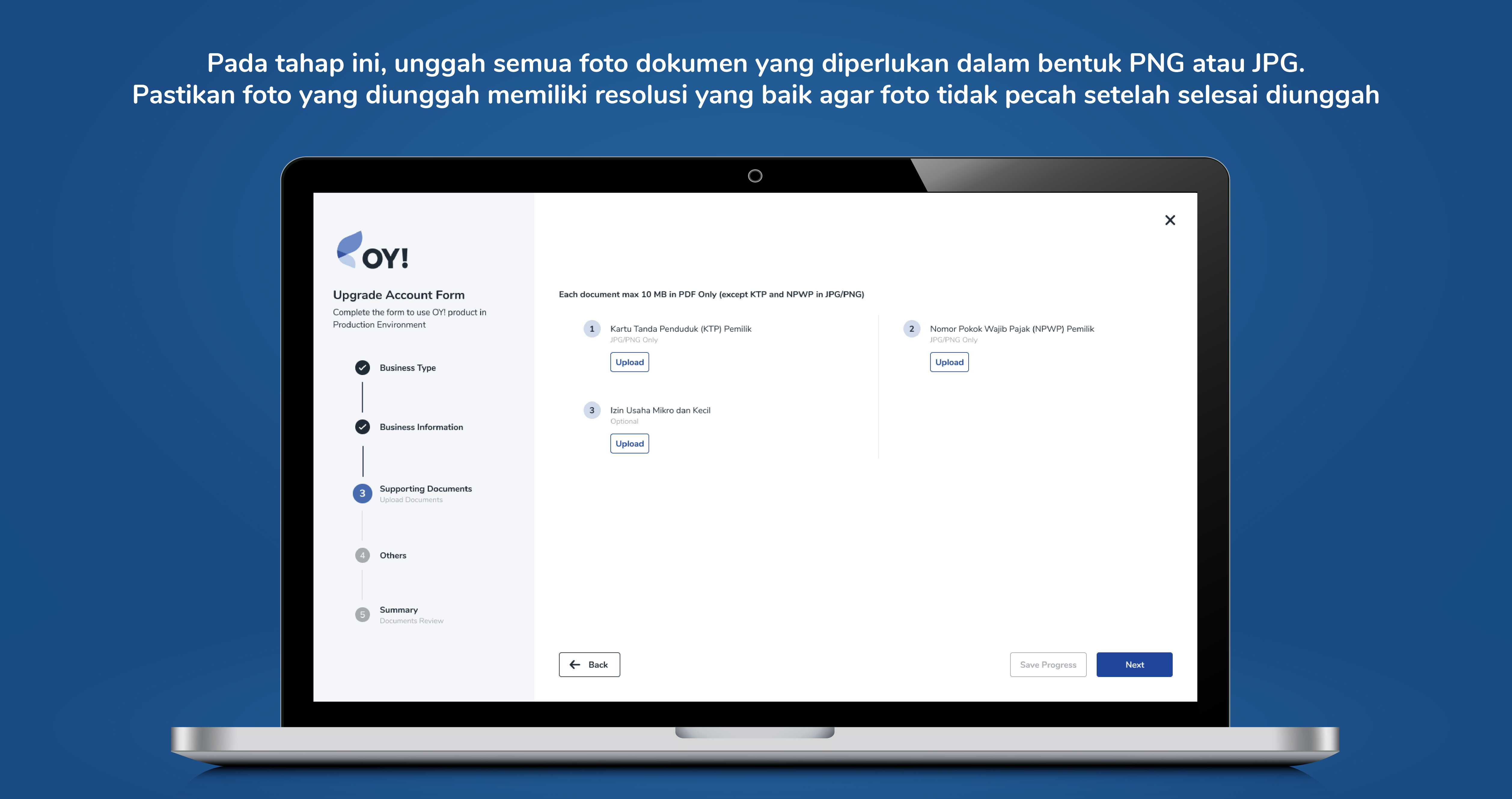 Mudahnya upgrade account di OY! Bisnis