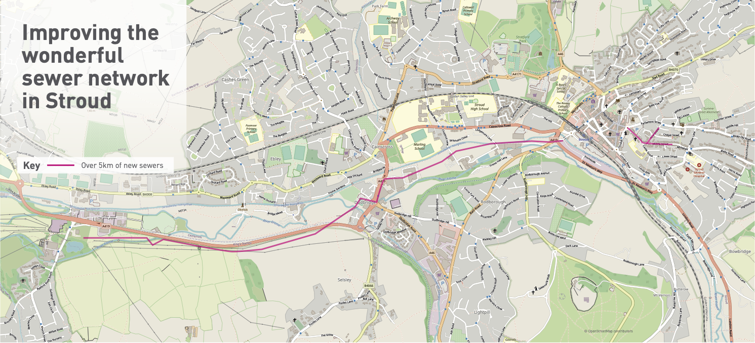 Severn Trent Water Stroud Sewage Pipe Replacement