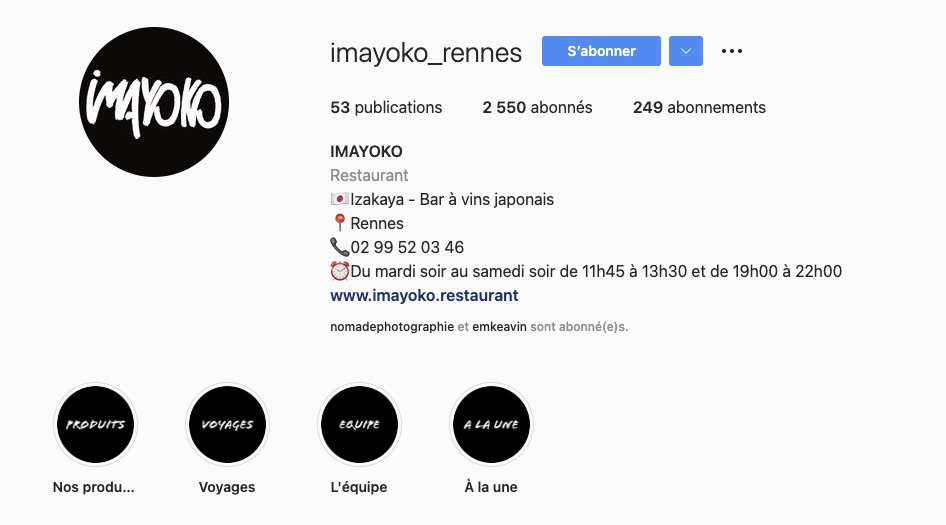 Restaurant Instagram