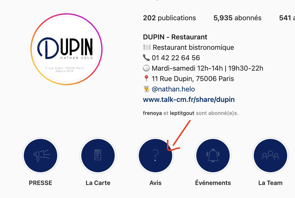 instagram restaurant avis
