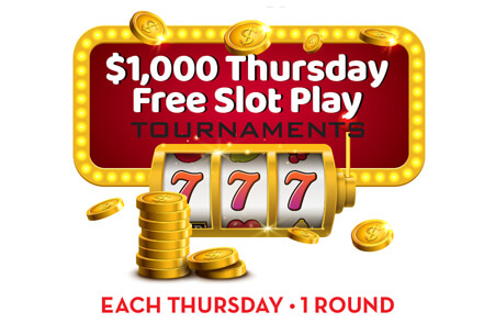 $1,000 Thursday Slot Tournaments poster