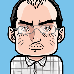 Avatar: Shows a team member in comic style