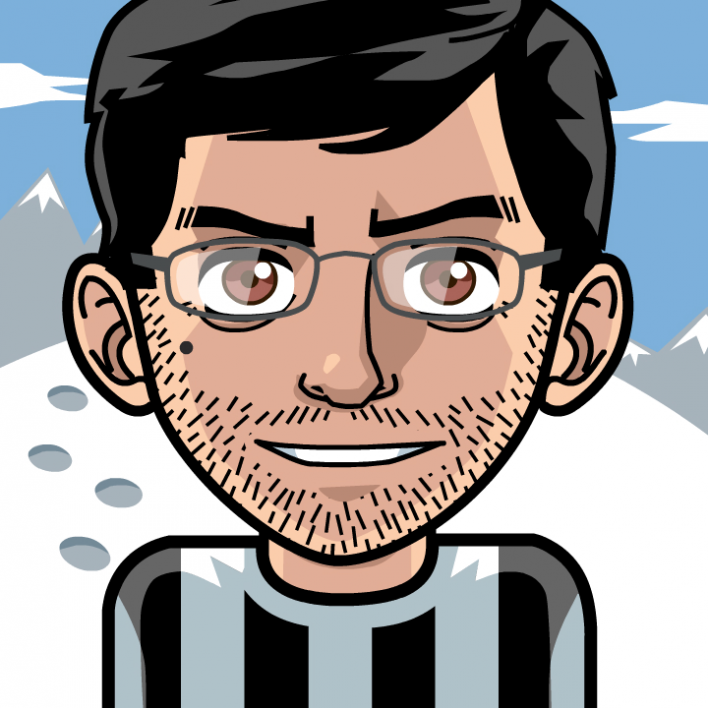 Avatar: Shows a team member in comic style