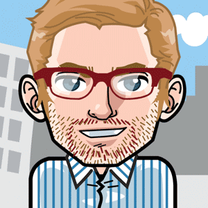 Avatar: Shows a team member in comic style