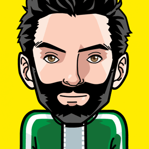 Avatar: Shows a team member in comic style