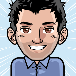 Avatar: Shows a team member in comic style