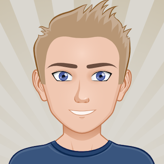 Avatar: Shows a team member in comic style