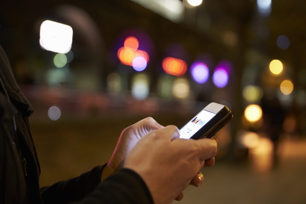 man using mobile phone