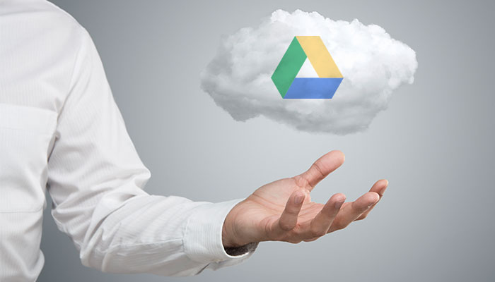 google drive logo on cloud