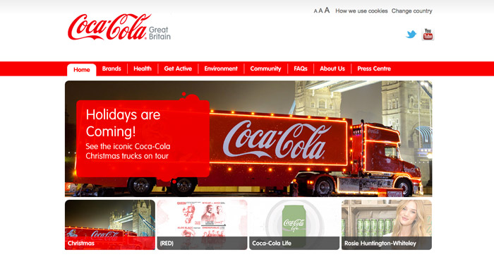 Coca Cola Truck marks the beginning of the festivity.