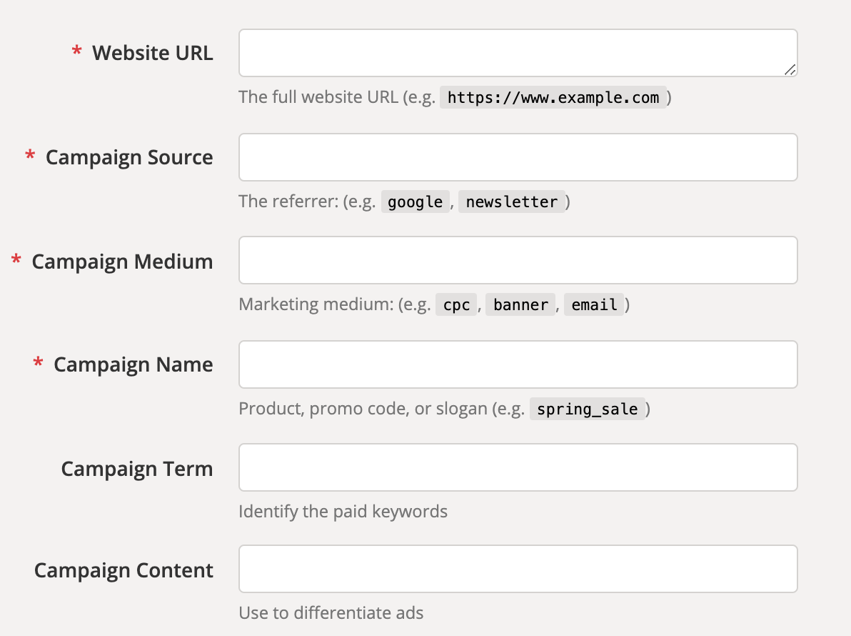 UTM link example