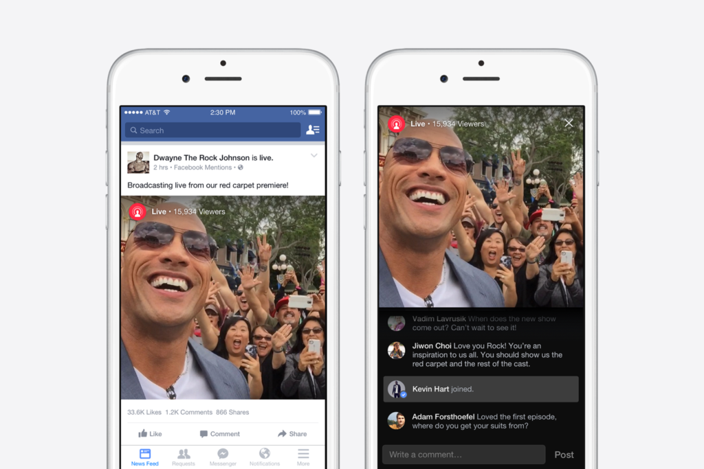 Dwayne "The Rock" Johnson live broadcast