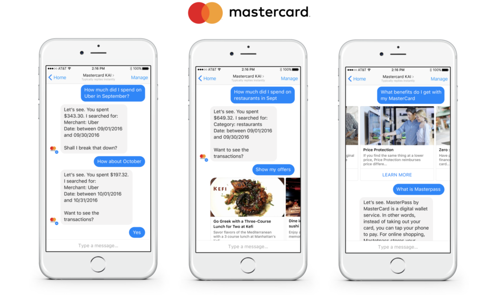 Image result for facebook chatbot examples