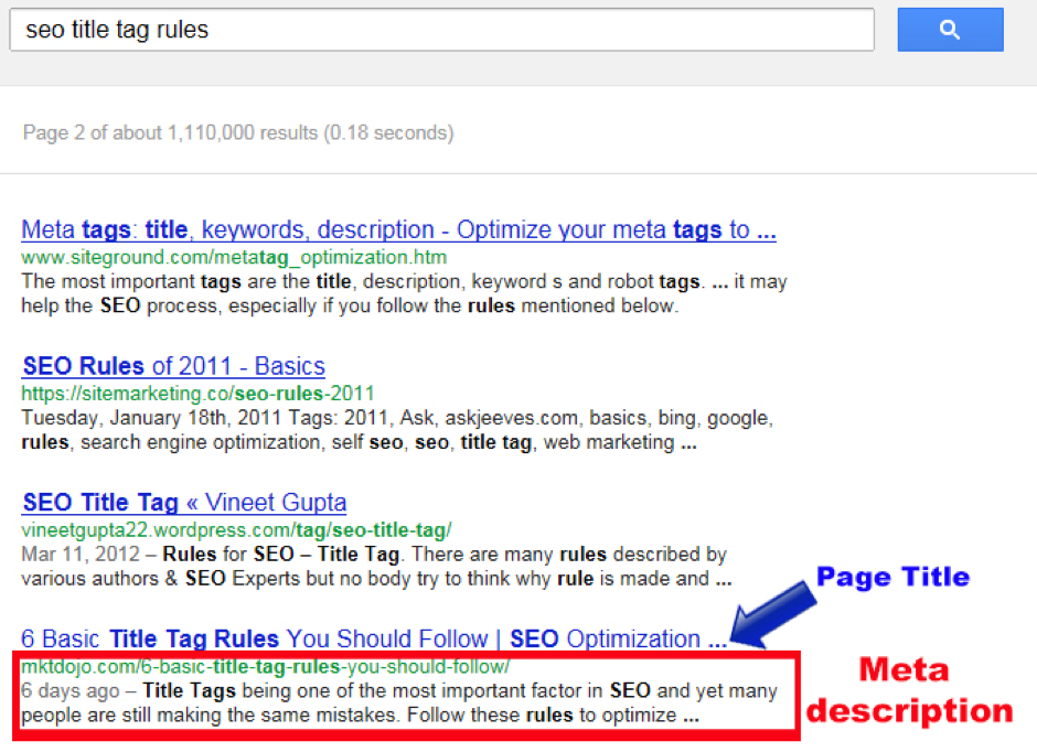 seo meta description