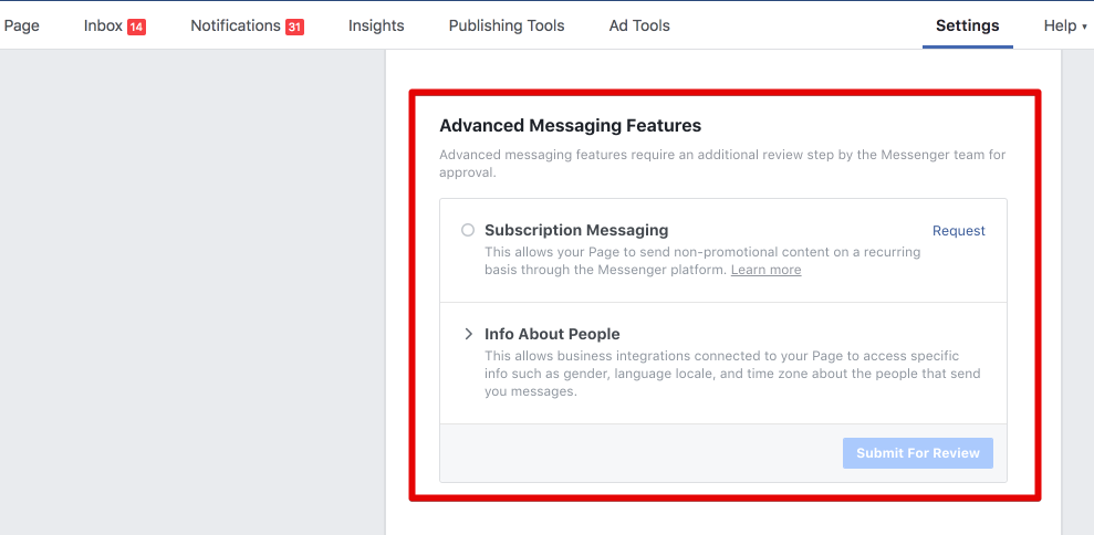 Image result for advanced messaging features facebook