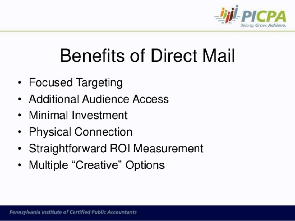 Benefits of direct mail