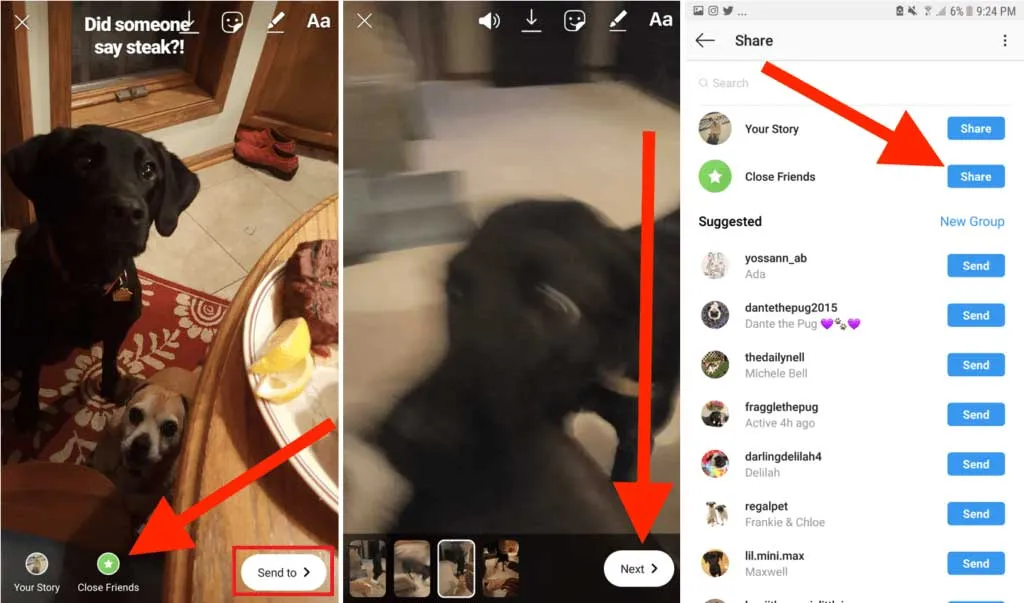 Instagram Closed Friends Sharing Option